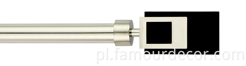 Metal finial with Acrylic curtain pole